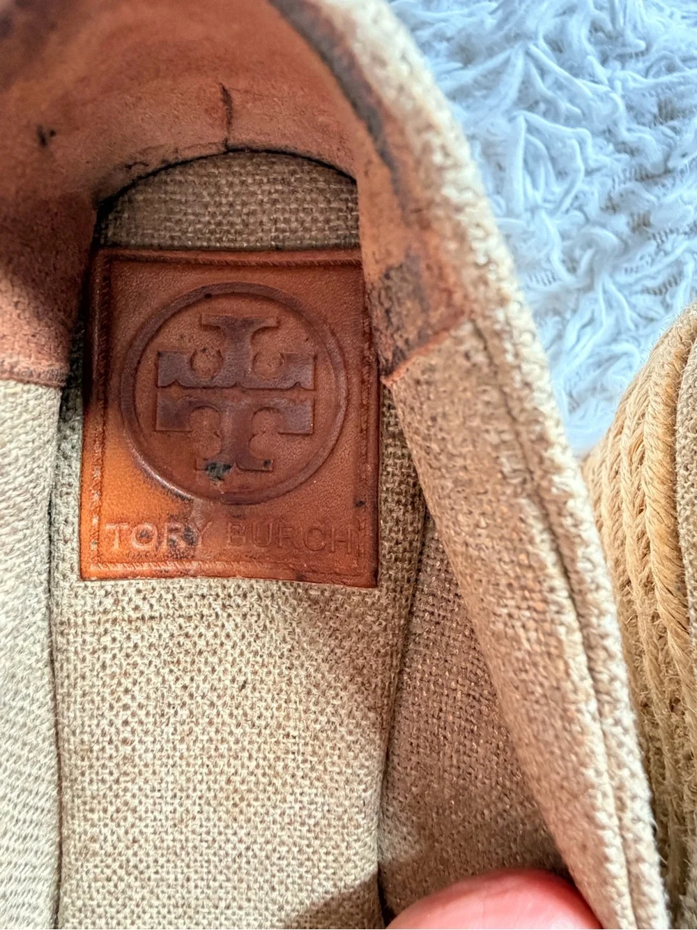 Tory Burch tan gold